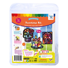 Load image into Gallery viewer, Day of the Dead Suncatcher Craft - 3 Sets Stained Glass Effect Paper Window Art