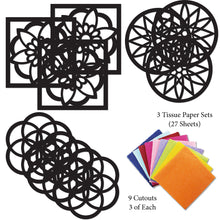 Load image into Gallery viewer, Mandala Suncatcher Craft - 3 Sets Stained Glass Effect Paper Window Art