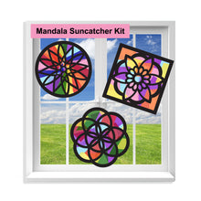 Load image into Gallery viewer, Mandala Suncatcher Craft - 3 Sets Stained Glass Effect Paper Window Art