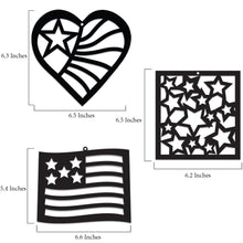 Load image into Gallery viewer, Patriotic Suncatcher Craft - 3 Sets Stained Glass Effect Paper Window Art