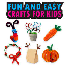 Load image into Gallery viewer, 700 Pipe Cleaners Chenille Stems Plus 200 Googly Eyes Bundle Kid Art & Craft Set