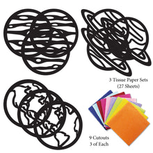 Load image into Gallery viewer, Planet Suncatcher Craft - 3 Sets Stained Glass Effect Paper Window Art