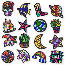 Load image into Gallery viewer, Father's Day Suncatcher Craft - 3 Sets Stained Glass Effect Paper Window Art