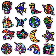 Load image into Gallery viewer, Planet Suncatcher Craft - 3 Sets Stained Glass Effect Paper Window Art