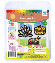 Load image into Gallery viewer, Thanksgiving Suncatcher Craft - 3 Sets Stained Glass Effect Paper Window Art