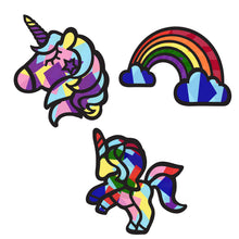 Load image into Gallery viewer, Unicorn Suncatcher Craft - 3 Sets Stained Glass Effect Paper Window Art