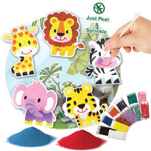 Load image into Gallery viewer, Animal Magnetic Sand Art Crafts, Peel and Stick 5 MDF Sand Art Sets Fridge Décor