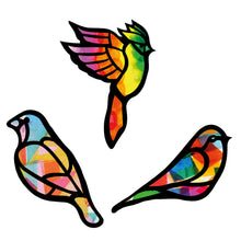 Load image into Gallery viewer, Bird Suncatcher Craft - 3 Sets Stained Glass Effect Paper Window Art