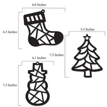 Load image into Gallery viewer, Christmas Suncatcher Craft - 3 Sets Stained Glass Effect Paper Window Art