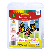 Load image into Gallery viewer, Christmas Suncatcher Craft - 3 Sets Stained Glass Effect Paper Window Art