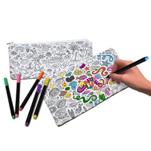 Load image into Gallery viewer, 2 Pack of Color Your Own Pencil Case Stationery Pouch