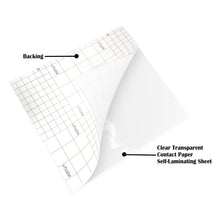 Load image into Gallery viewer, Glossy Clear Self-adhesive Laminating Sheet Contact Papers 7" X 8", 3.15 Mil Pack of 100
