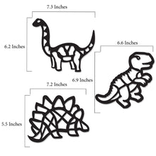 Load image into Gallery viewer, Dinosaur Suncatcher Craft - 3 Sets Stained Glass Effect Paper Window Art