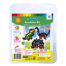 Load image into Gallery viewer, Dinosaur Suncatcher Craft - 3 Sets Stained Glass Effect Paper Window Art