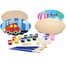 Load image into Gallery viewer, Paint Your Own Door Sign, 4 sets of MDF Wood Door Sign with Rope Strings