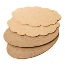 Load image into Gallery viewer, Paint Your Own Door Sign, 4 sets of MDF Wood Door Sign with Rope Strings