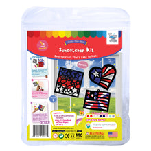 Load image into Gallery viewer, Patriotic Suncatcher Craft - 3 Sets Stained Glass Effect Paper Window Art