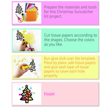 Load image into Gallery viewer, Christmas Suncatcher Craft - 3 Sets Stained Glass Effect Paper Window Art