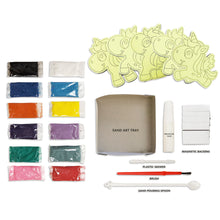 Load image into Gallery viewer, Unicorn Magnetic Sand Art Crafts, Peel and Stick 5 MDF Sand Art Sets Fridge Décor