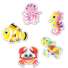 Load image into Gallery viewer, Sea Life Magnetic Sand Art Crafts, Peel and Stick 5 MDF Sand Art Sets Fridge Décor