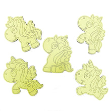 Load image into Gallery viewer, Unicorn Magnetic Sand Art Crafts, Peel and Stick 5 MDF Sand Art Sets Fridge Décor