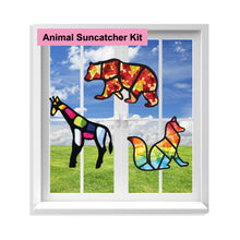 Load image into Gallery viewer, Animal Suncatcher Craft - 3 Sets Stained Glass Effect Paper Window Art