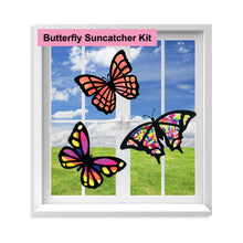 Load image into Gallery viewer, Butterfly Suncatcher Craft - 3 Sets Stained Glass Effect Paper Window Art