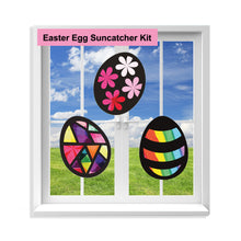 Load image into Gallery viewer, Easter Egg Suncatcher Craft - 3 Sets Stained Glass Effect Paper Window Art