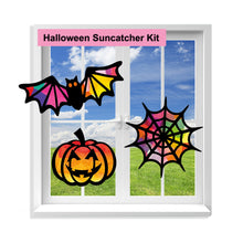 Load image into Gallery viewer, Halloween Suncatcher Craft - 3 Sets Stained Glass Effect Paper Window Art