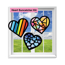 Load image into Gallery viewer, Valentine Heart Suncatcher Craft - 3 Sets Stained Glass Effect Paper Window Art
