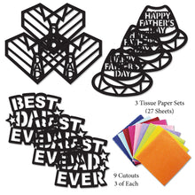 Load image into Gallery viewer, Father's Day Suncatcher Craft - 3 Sets Stained Glass Effect Paper Window Art