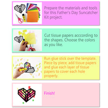 Load image into Gallery viewer, Father's Day Suncatcher Craft - 3 Sets Stained Glass Effect Paper Window Art