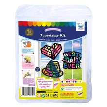 Load image into Gallery viewer, Father's Day Suncatcher Craft - 3 Sets Stained Glass Effect Paper Window Art