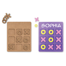 Load image into Gallery viewer, Paint Your Own MDF Wooden Tic-Tac-Toe Board Game Kid Craft Party Favors (Classic X’s and O’s Theme)