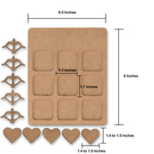 Load image into Gallery viewer, Paint Your Own MDF Wooden Tic-Tac-Toe Board Game Kid Craft Party Favors (Valentine’s Day)