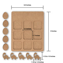 Load image into Gallery viewer, Paint Your Own MDF Wooden Tic-Tac-Toe Board Game Kid Craft Party Favors (Dinosaur)