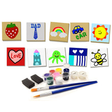 Load image into Gallery viewer, Paint Your Own Magnetic Fiberboard Tile Art, 10 sets of MDF Tiles with Magnets
