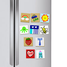 Load image into Gallery viewer, Paint Your Own Magnetic Fiberboard Tile Art, 10 sets of MDF Tiles with Magnets