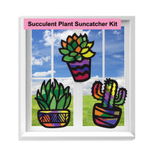 Load image into Gallery viewer, Succulent Plant Suncatcher Craft - 3 Sets Stained Glass Effect Paper Window Art
