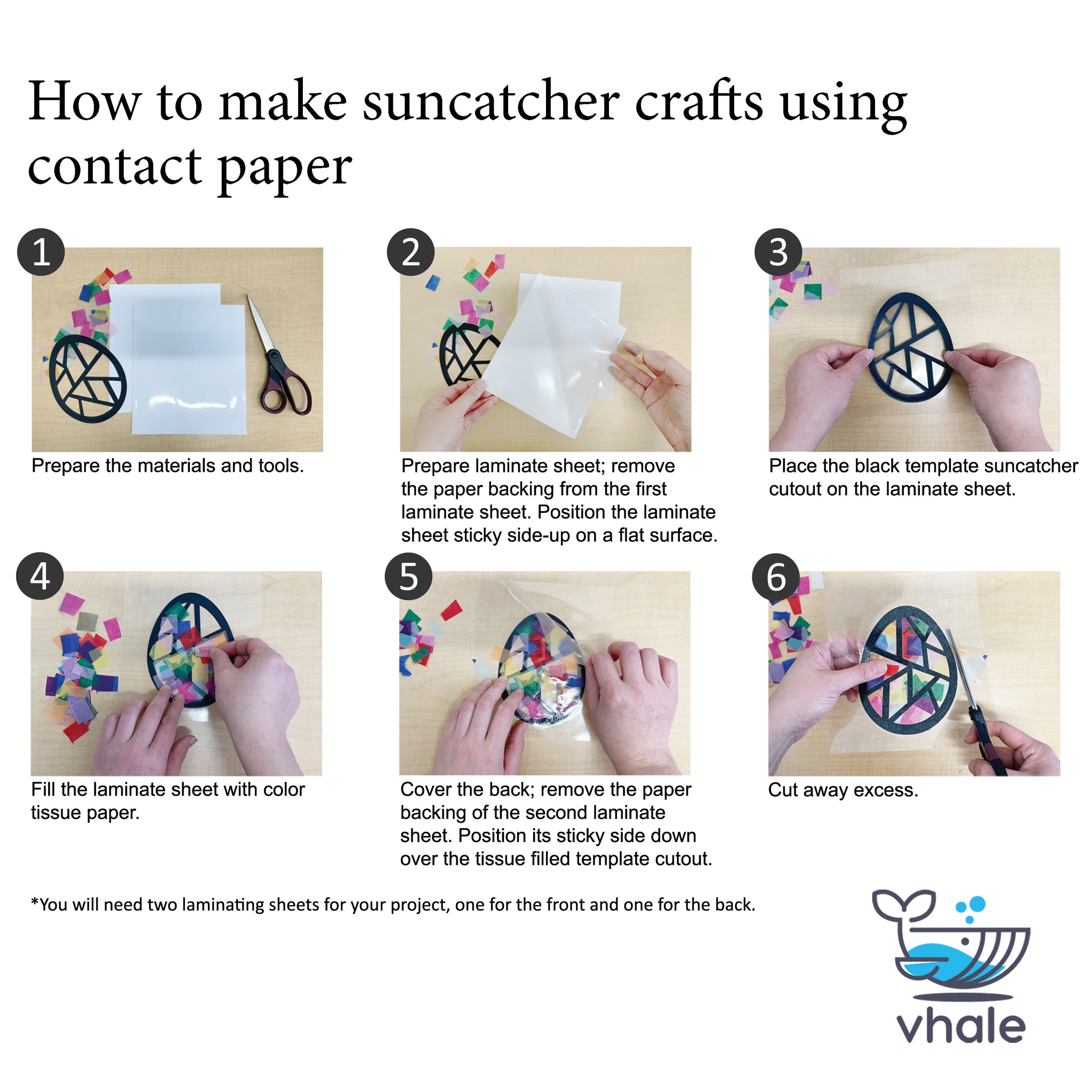 Bird Suncatcher Craft - 3 Sets Stained Glass Effect Paper Window Art –  Vhalekidscrafts