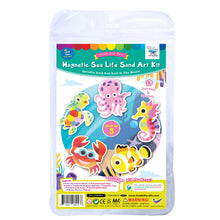 Load image into Gallery viewer, Sea Life Magnetic Sand Art Crafts, Peel and Stick 5 MDF Sand Art Sets Fridge Décor
