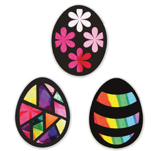 Load image into Gallery viewer, Easter Egg Suncatcher Craft - 3 Sets Stained Glass Effect Paper Window Art
