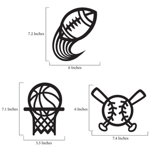 Sport Suncatcher Craft - 3 Sets Stained Glass Effect Paper Window Art