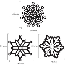 Load image into Gallery viewer, Snowflake Suncatcher Craft - 3 Sets Stained Glass Effect Paper Window Art
